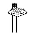 Vinyl Wall Art Decal - Welcome To Las Vegas Sign - Trendy Minimal City Signs Adhesive Quote Sticker For Casino Theme Party Home Bedroom Closet Living Room Store Decor 1