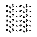 Set Of 48 Vinyl Wall Art Decal - Flower Pattern - From Each - Cute Adhesive Sticker Plants Design For Girls Bedroom Kids Room Playroom Home School Classroom Nursery Decor 1