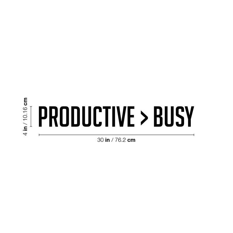 Vinyl Wall Art Decal - Productive Busy - 4" x 30" - Modern Motivational Goals Quote Sticker For Home School Classroom Bedroom Living Room Work Office Decor 4