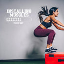 Vinyl Wall Art Decal - Installing Muscles - 17" x 28" - Trendy Motivational Quote Sticker For Home Gym Bedroom Exercise Room Fitness Workout Training Crossfit Decor 2