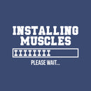 Vinyl Wall Art Decal - Installing Muscles - 17" x 28" - Trendy Motivational Quote Sticker For Home Gym Bedroom Exercise Room Fitness Workout Training Crossfit Decor 1
