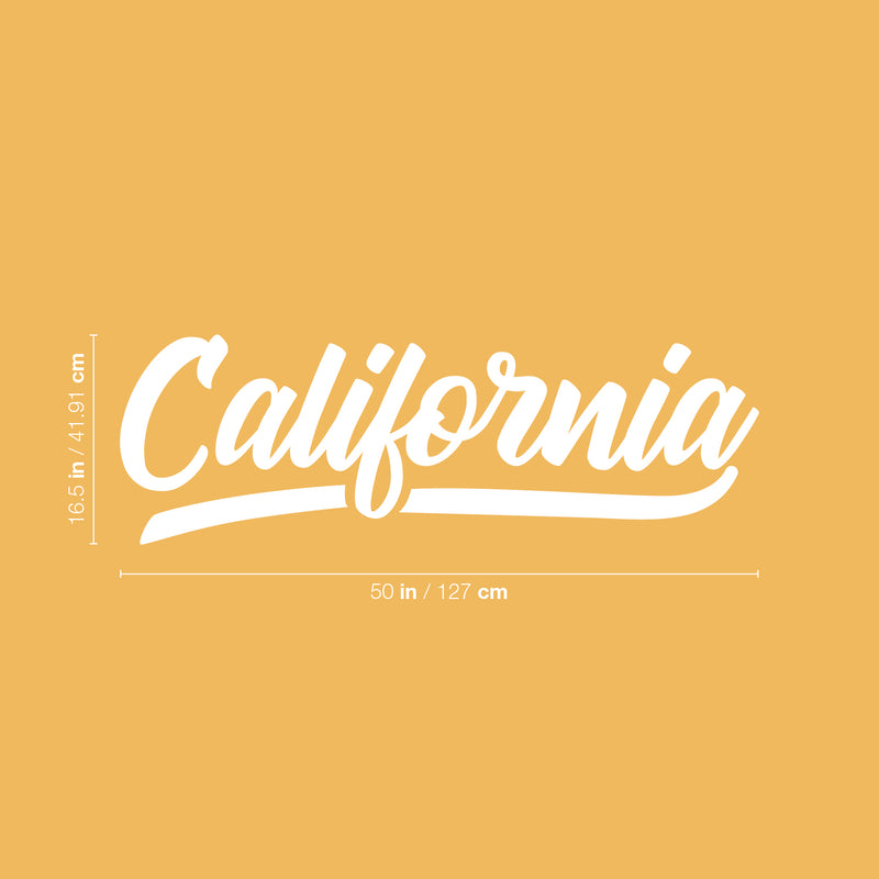 Vinyl Wall Art Decal - California - 16.5" x 50" - Trendy Minimal City Signs Adhesive Quote Sticker For Casino Theme Party Home Bedroom Closet Living Room Store Decor 4