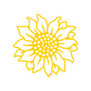 Vinyl Wall Art Decal - Sunflower - 22" x 22" - Flower Shape Trendy Inspirational Minimal Sticker For Bedroom Home School Kids Room Work Office Living Room Store Decor 1