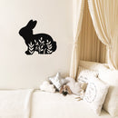 Vinyl Wall Art Decal - Bunny - 22" x 22" - Plants Nature Trendy Inspirational Minimal Sticker For Bedroom Home School Kids Room Work Office Living Room Store Decor 2