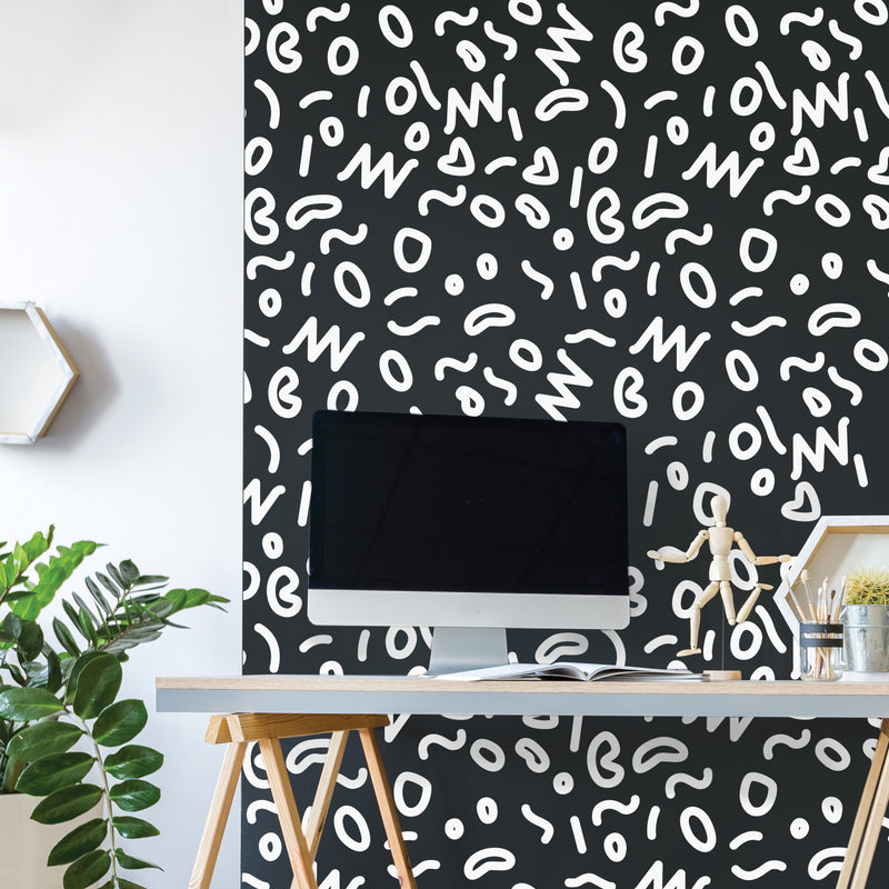 Vinyl Wall Art Decal - Memphis Pattern - 22" x 51" (From 1" x 5" Each) - Modern Cute Fun Minimalist Design Stickers For Kids Room Bedroom Living Room Playroom Office Coffee Shop Decor 3