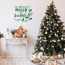 Vinyl Wall Art Decal - May Your Days Be Merry And Bright - 22" x 25.5" - Trendy Cute Inspirational Christmas Holyday Season Quote Sticker For Kids Room Living Room Entry Way Door Office Decor 2