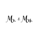 Vinyl Wall Art Decal - Mr & Mrs - Modern Cute Inspirational Couples & Family Love Quote Sticker For Home Bedroom Closet Mirror Glass Living Room Wedding Ceremony Entrance Decor 1