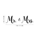 Vinyl Wall Art Decal - Mr & Mrs - Modern Cute Inspirational Couples & Family Love Quote Sticker For Home Bedroom Closet Mirror Glass Living Room Wedding Ceremony Entrance Decor 4