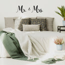 Vinyl Wall Art Decal - Mr & Mrs - 11" x 40" - Modern Cute Inspirational Couples & Family Love Quote Sticker For Home Bedroom Closet Mirror Glass Living Room Wedding Ceremony Entrance Decor 3