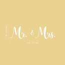 Vinyl Wall Art Decal - Mr & Mrs - 11" x 40" - Modern Cute Inspirational Couples & Family Love Quote Sticker For Home Bedroom Closet Mirror Glass Living Room Wedding Ceremony Entrance Decor 4