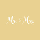 Vinyl Wall Art Decal - Mr & Mrs - 11" x 40" - Modern Cute Inspirational Couples & Family Love Quote Sticker For Home Bedroom Closet Mirror Glass Living Room Wedding Ceremony Entrance Decor 1