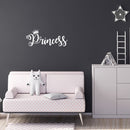 Vinyl Wall Art Decal - Princess - 10" x 25" - Modern Cute Inspirational Quote Sticker For Little Girls Bedroom Crown Icon Home School Playroom Kids Room Office Decor 3