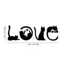 Vinyl Wall Art Decal - Cat Love - Trendy Inspirational Super Cute Cats Design Quote Sticker For Pets Lovers Living Room Kids Room Office 4