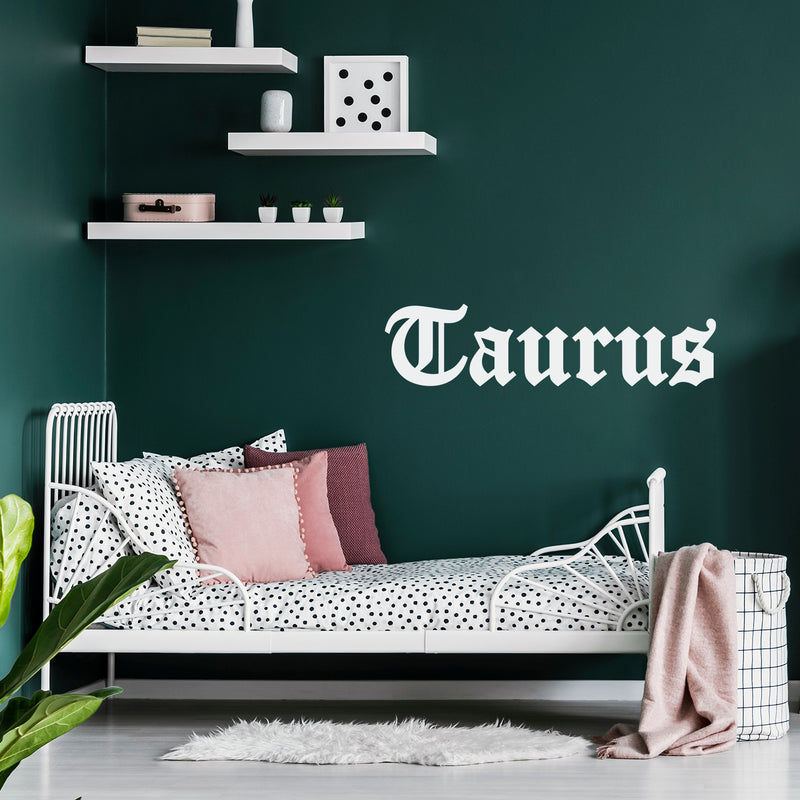 Vinyl Wall Art Decal - Taurus - 10" x 29" - Zodiac Signs Gothic Modern Inspirational Astrology Quote Sticker For Bedroom Living Room Closet Home Office Dorm Room Decor 2