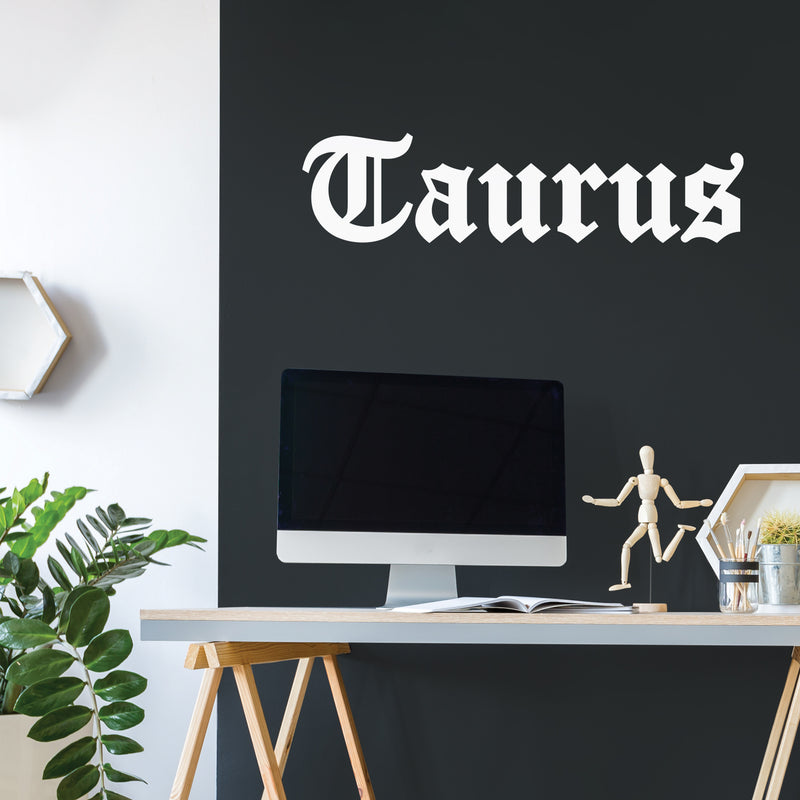 Vinyl Wall Art Decal - Taurus - 10" x 29" - Zodiac Signs Gothic Modern Inspirational Astrology Quote Sticker For Bedroom Living Room Closet Home Office Dorm Room Decor 3