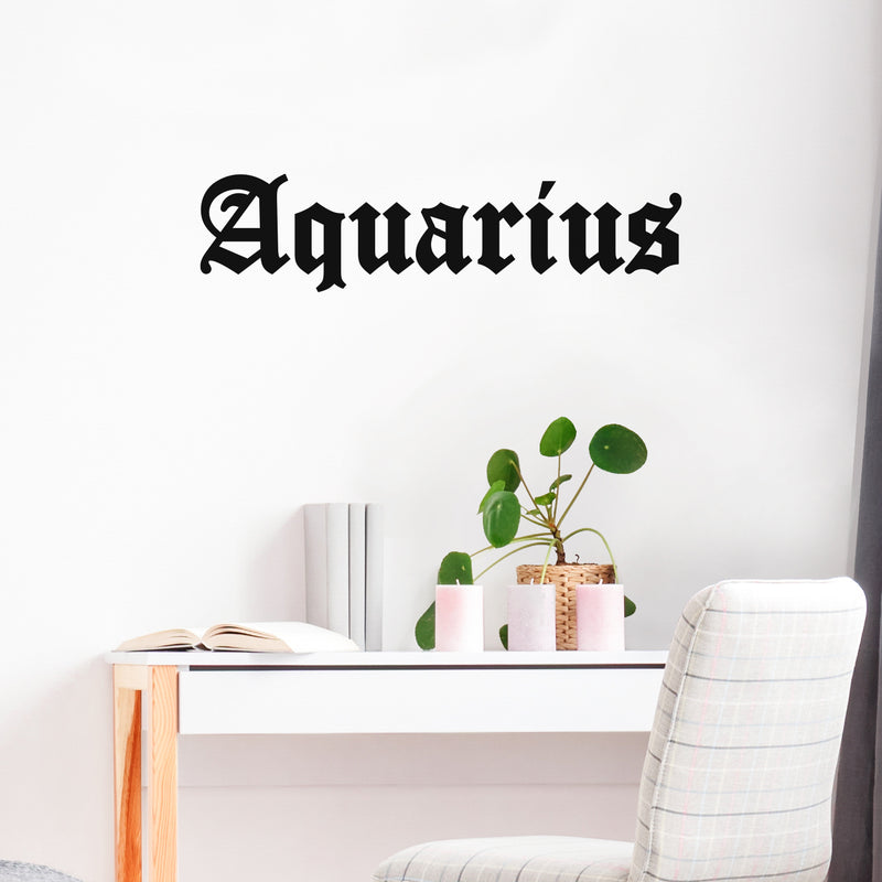 Vinyl Wall Art Decal - Aquarius - - Astrology Zodiac Sign Modern Inspirational Quote Sticker For Bedroom Living Room Home Office Constellation Decor 2