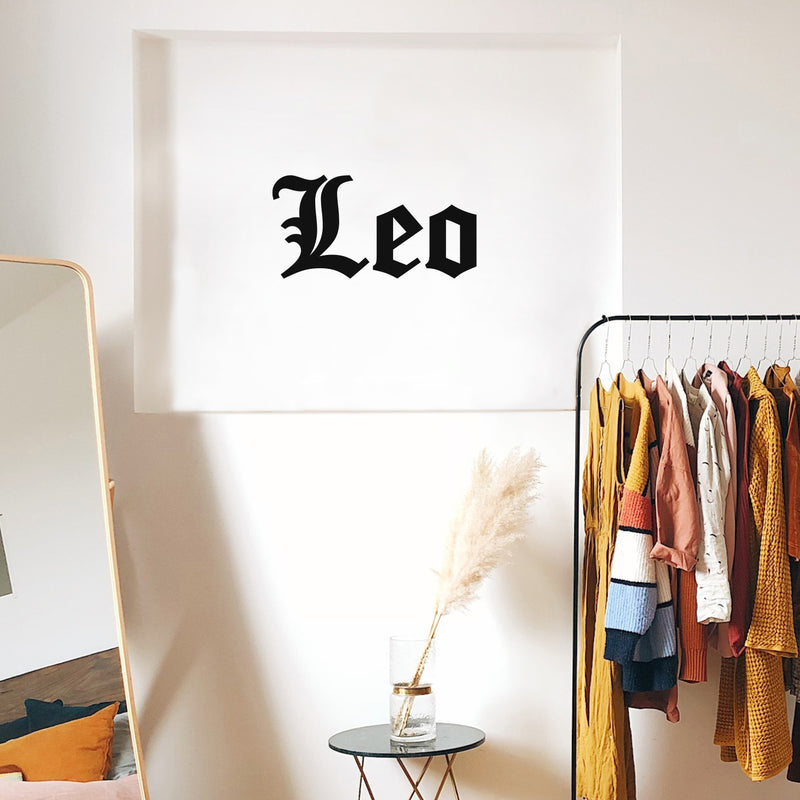 Vinyl Wall Art Decal - Leo - 11" x 22" - Zodiac Signs Gothic Modern Inspirational Astrology Quote Sticker For Bedroom Living Room Closet Home Office Dorm Room Decor 2