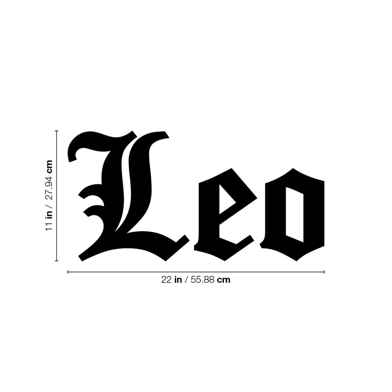 Vinyl Wall Art Decal - Leo - Zodiac Signs Gothic Modern Inspirational Astrology Quote Sticker For Bedroom Living Room Closet Home Office Dorm Room Decor 4