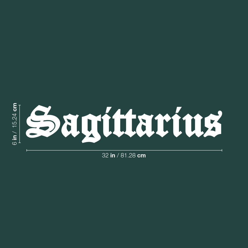 Vinyl Wall Art Decal - Sagittarius - 6" x 32" - Zodiac Signs Gothic Modern Inspirational Astrology Quote Sticker For Bedroom Living Room Closet Home Office Dorm Room Decor 4