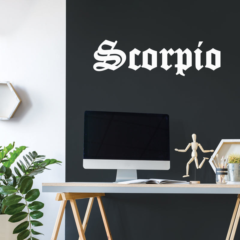 Vinyl Wall Art Decal - Scorpio - 10" x 35" - Zodiac Signs Gothic Modern Inspirational Astrology Quote Sticker For Bedroom Living Room Closet Home Office Dorm Room Decor 3