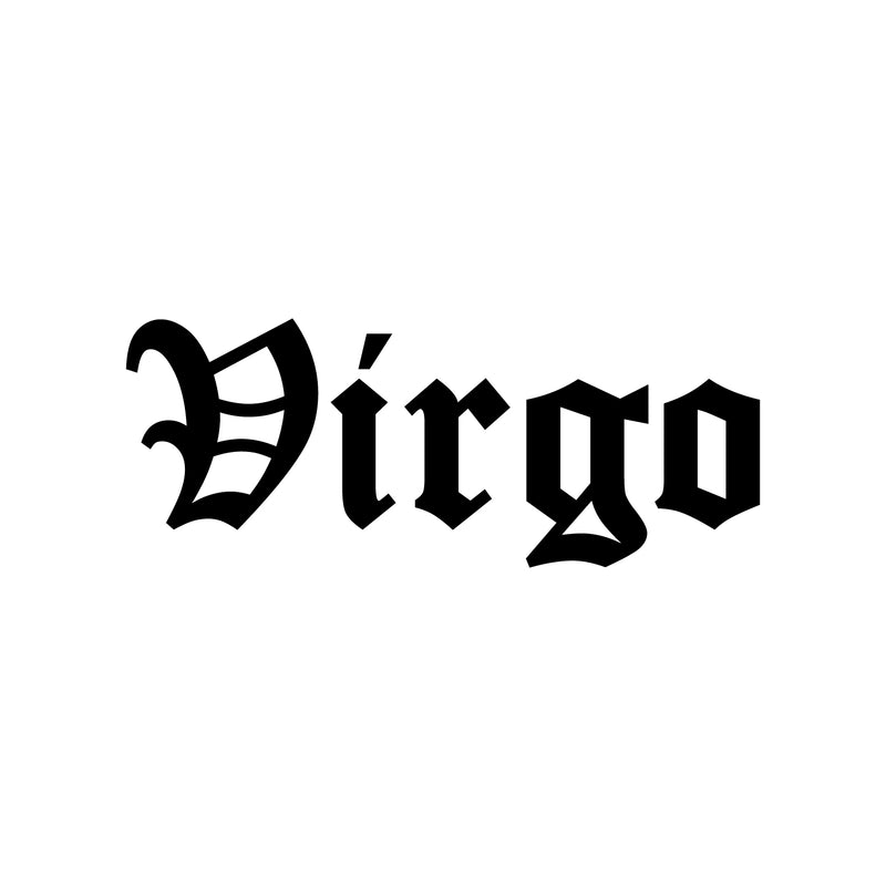 Vinyl Wall Art Decal - Virgo - 10" x 25" - Zodiac Signs Gothic Modern Inspirational Astrology Quote Sticker For Bedroom Living Room Closet Home Office Dorm Room Decor 1