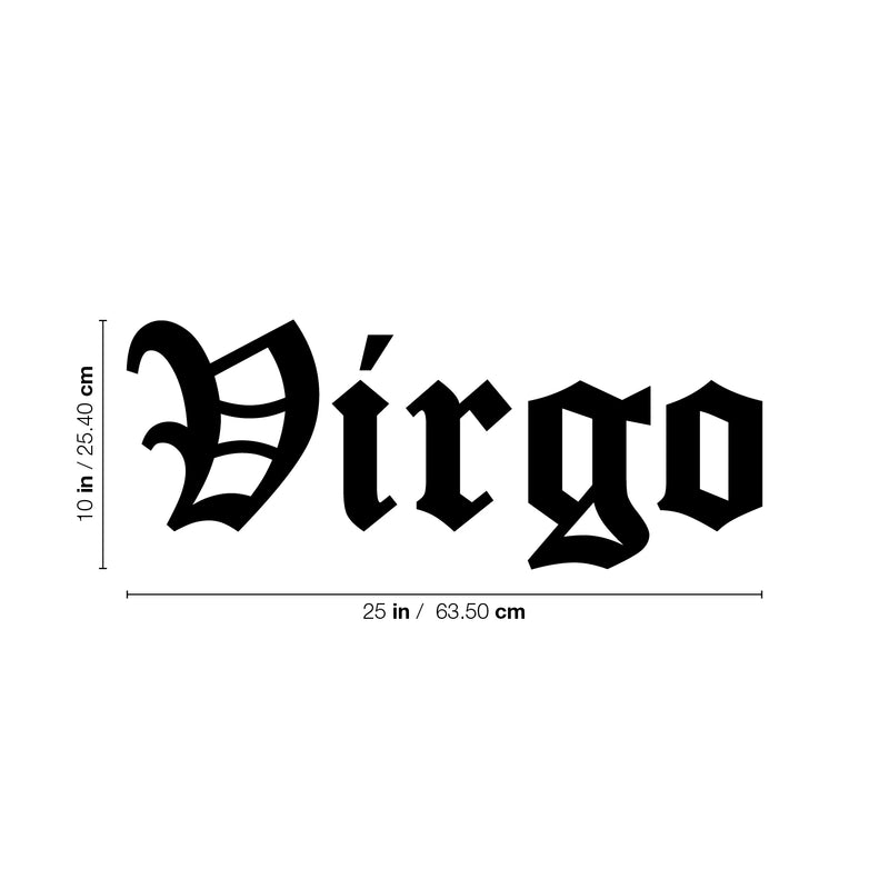 Vinyl Wall Art Decal - Virgo - Zodiac Signs Gothic Modern Inspirational Astrology Quote Sticker For Bedroom Living Room Closet Home Office Dorm Room Decor 4