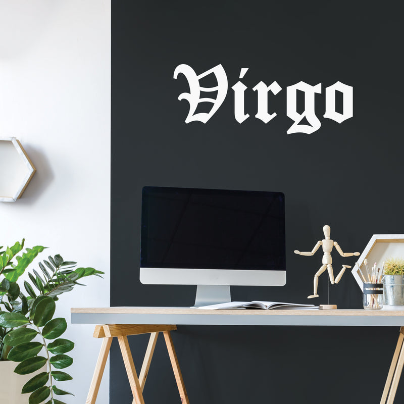 Vinyl Wall Art Decal - Virgo - 10" x 25" - Zodiac Signs Gothic Modern Inspirational Astrology Quote Sticker For Bedroom Living Room Closet Home Office Dorm Room Decor 3