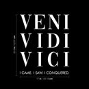 Vinyl Wall Art Decal - Veni Vidi Vici - Julio Cesar - 20.5" x 17" - Trendy Inspirational Positive Self Esteem Quote Sticker For Office Conference Room Business Store Gym Fitness Coffee Shop Decor 4