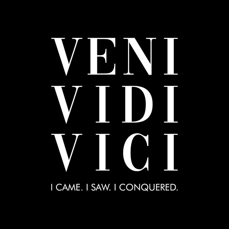 Vinyl Wall Art Decal - Veni Vidi Vici - Julio Cesar - 20.5" x 17" - Trendy Inspirational Positive Self Esteem Quote Sticker For Office Conference Room Business Store Gym Fitness Coffee Shop Decor 1