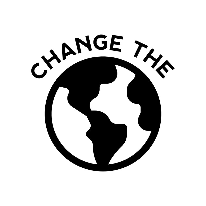 Vinyl Wall Art Decal - Change the world - 21" x 22" - Trendy Inspirational Positive Mind Change Quote Sticker For Bedroom Living Room Playroom Office School Classroom Coffee Shop Decor 1