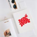 Vinyl Wall Art Decal - Little Rose - 5" x 5" - Trendy Cute Cool Flowers Design Shape Sticker For Laptop Notebook Office Agenda Coffee Thermo Mug Mirror Decor 2