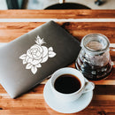 Vinyl Wall Art Decal - Little Rose - 5" x 5" - Trendy Cute Cool Flowers Design Shape Sticker For Laptop Notebook Office Agenda Coffee Thermo Mug Mirror Decor 3