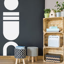 Vinyl Wall Art Decal - Geo Shaped Stack - 62" x 17" - Trendy Cool Fun  Geometric Design Sticker For Kids Room Playroom Nursery Daycare Classroom Office Living Room Decor 2