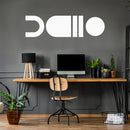 Vinyl Wall Art Decal - Geo Shaped Stack - 62" x 17" - Trendy Cool Fun  Geometric Design Sticker For Kids Room Playroom Nursery Daycare Classroom Office Living Room Decor 3