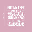 Vinyl Wall Art Decal - Got My Feet On The Ground And My Head On The Clouds - 23" x 19.5" - Cute Trendy Inspirational Charming Quote Sticker For Kids Room Playroom Nursery Daycare School Decor 4