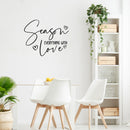 Vinyl Wall Art Decal - Season Everything With Love - 22" x 27" - Cute Inspirational Fun Quote Sticker For Home Kitchen Dining Room Office Kitchenette Lunch Area Coffee Shop Restaurant Decor 2