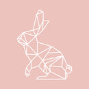 Vinyl Wall Art Decal - Rabbit - 21" x 17" - Trendy Cool Fun Abstract Geometric Bunny Design Shape Sticker For Bedroom Kids Room Playroom Nursery Daycare Classroom Office Decor 1