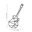 Vinyl Wall Art Decal - Geometric Guitar - 27" x 17" - Trendy Cool Fun Abstract Geometric Musical Instrument Design Shape Sticker For Bedroom Kids Room Playroom Nursery Daycare Classroom Office Decor 1