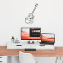 Vinyl Wall Art Decal - Geometric Guitar - 27" x 17" - Trendy Cool Fun Abstract Geometric Musical Instrument Design Shape Sticker For Bedroom Kids Room Playroom Nursery Daycare Classroom Office Decor 2