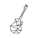 Vinyl Wall Art Decal - Geometric Guitar - 27" x 17" - Trendy Cool Fun Abstract Geometric Musical Instrument Design Shape Sticker For Bedroom Kids Room Playroom Nursery Daycare Classroom Office Decor 4