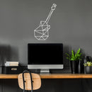 Vinyl Wall Art Decal - Geometric Guitar - 27" x 17" - Trendy Cool Fun Abstract Geometric Musical Instrument Design Shape Sticker For Bedroom Kids Room Playroom Nursery Daycare Classroom Office Decor 2