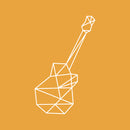 Vinyl Wall Art Decal - Geometric Guitar - 27" x 17" - Trendy Cool Fun Abstract Geometric Musical Instrument Design Shape Sticker For Bedroom Kids Room Playroom Nursery Daycare Classroom Office Decor 1