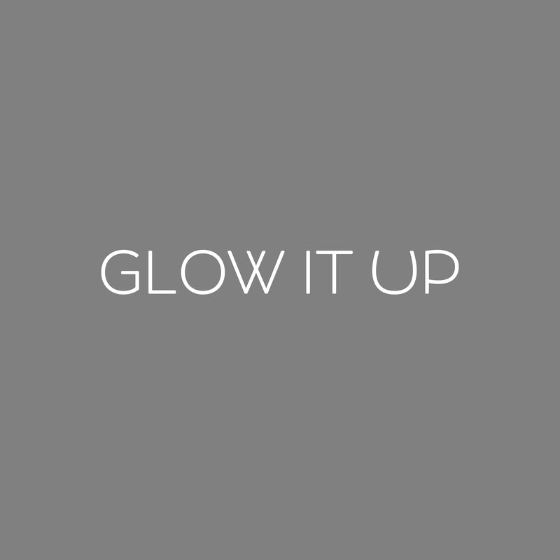 Vinyl Wall Art Decal - Glow It Up - 2" x 15" - Trendy Cute Positive Vibes Optimistic Quote Sticker For Bedroom Closet Kids Room Living Room Playroom Daycare Classroom Office Coffee Shop Decor 1