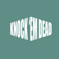 Vinyl Wall Art Decal - Knock 'em Dead - 17" x 29.3" - Trendy Motivational Positive Lifestyle Shape Quote Sticker For Gym CrossFit Fitness Center Office Coffee Shop Decor 1