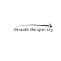 Vinyl Wall Art Decal - Beneath The Open Sky - 6.5" x 30" - Trendy Inspirational Cute Charming Shooting Star Design Shape Quote Sticker For Kids Room Playroom Nursery Daycare School Decor 1