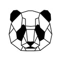 Vinyl Wall Art Decal - Geometric Panda Face - Trendy Cool Fun Abstract Panda Face Design Shape Sticker For Bedroom Kids Room Playroom Nursery Daycare Classroom Office Decor 1