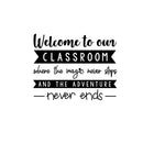 Vinyl Wall Art Decal - Welcome To Our Classroom Where - 16.5" x 20" - Trendy Positive Inspirational Educational Quote Sticker For Kids Room Playroom Daycare School Classroom Library Decor 1