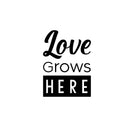 Vinyl Wall Art Decal - Love Grows Here - 18" x 15" - Trendy Cute Inspirational Charming Quote Sticker For Bedroom Closet Bathroom Kids Room Playroom Nursery Daycare Baby Room School Decor 1