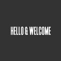 Vinyl Wall Art Decal - Hello & Welcome - 6" x 25" - Modern Cute Quote Sticker For Family Home Store Entryway Classroom Door Office Window Living Room Decor 1
