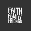 Vinyl Wall Art Decal - Faith Family Friends - 17" x 15" - Modern Cute Inspirational Quote Sticker For Home Family Room Playroom Living Room Dining Room Business Office School Decor 1